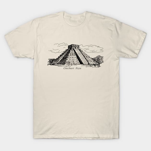 Chichen Itza Temple Ruins Yucatan T-Shirt by ShopBuzz